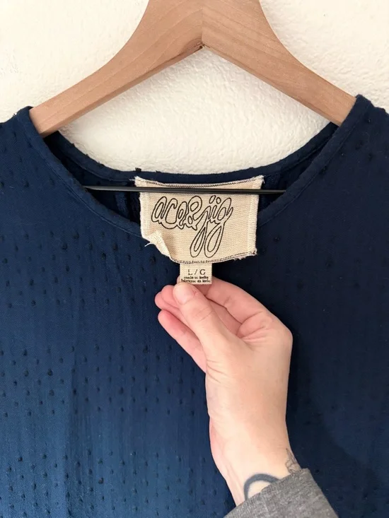 Ace & Jig Navy Marie Maxi Dress in Cosmos - Large - GUC - Picture 5 of 7